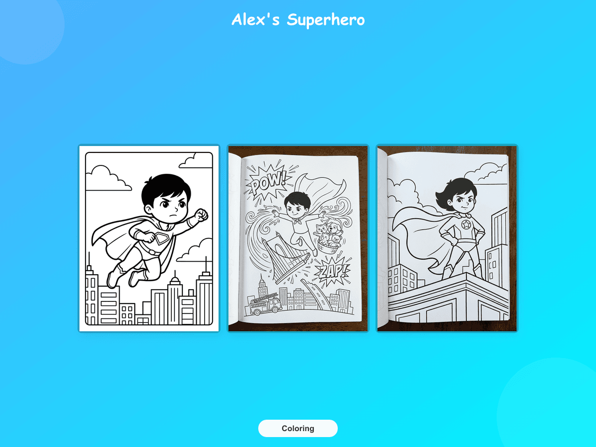 Superhero Coloring
