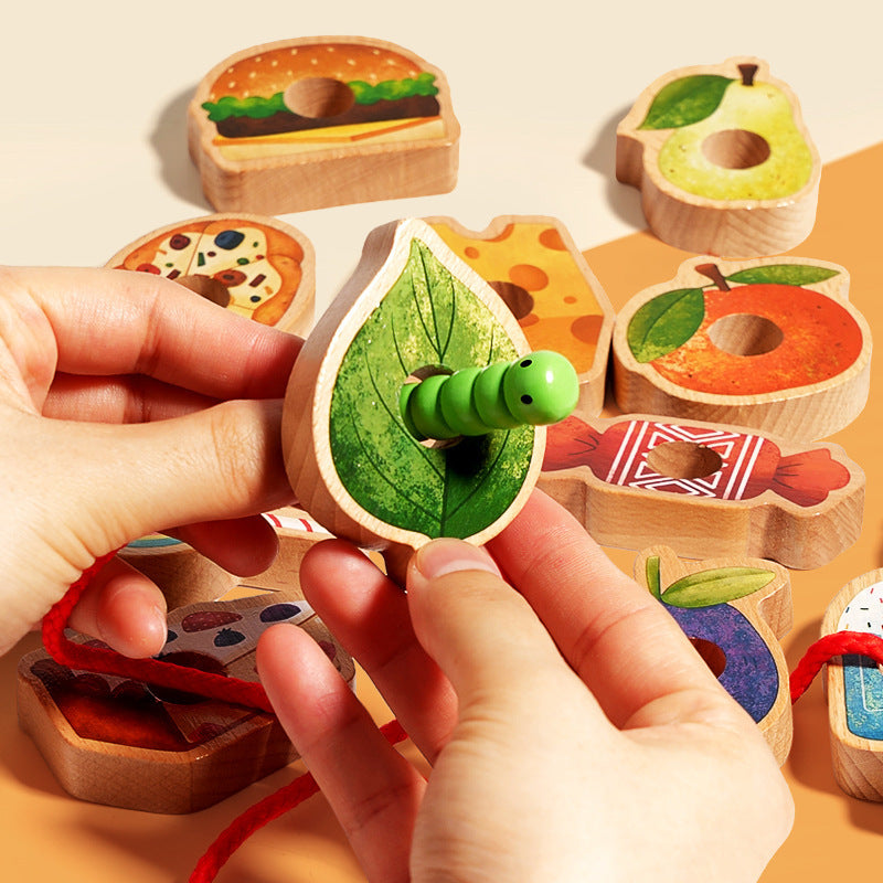 Greedy Caterpillar Threading Toy