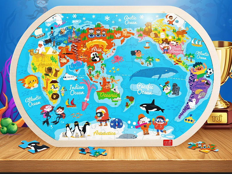 Wooden Puzzle World Map