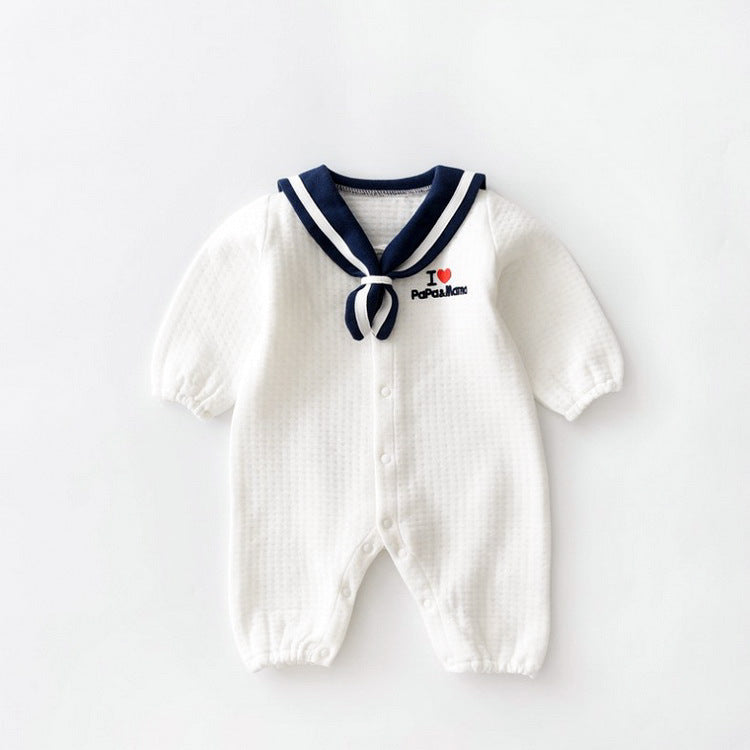 Navy Style Baby Onesie