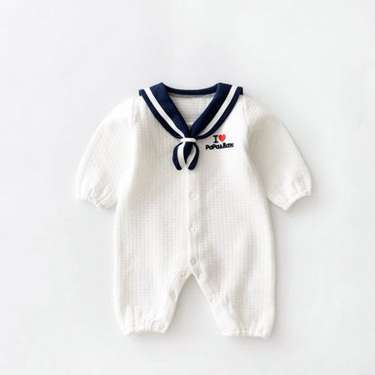 Navy Style Baby Onesie