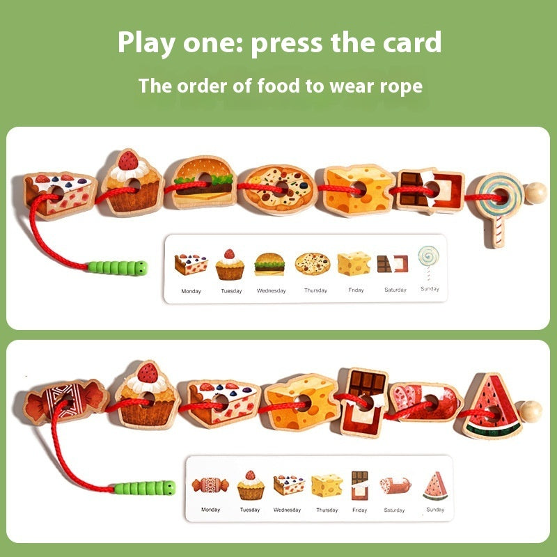 Greedy Caterpillar Threading Toy