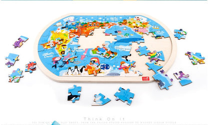 Wooden Puzzle World Map