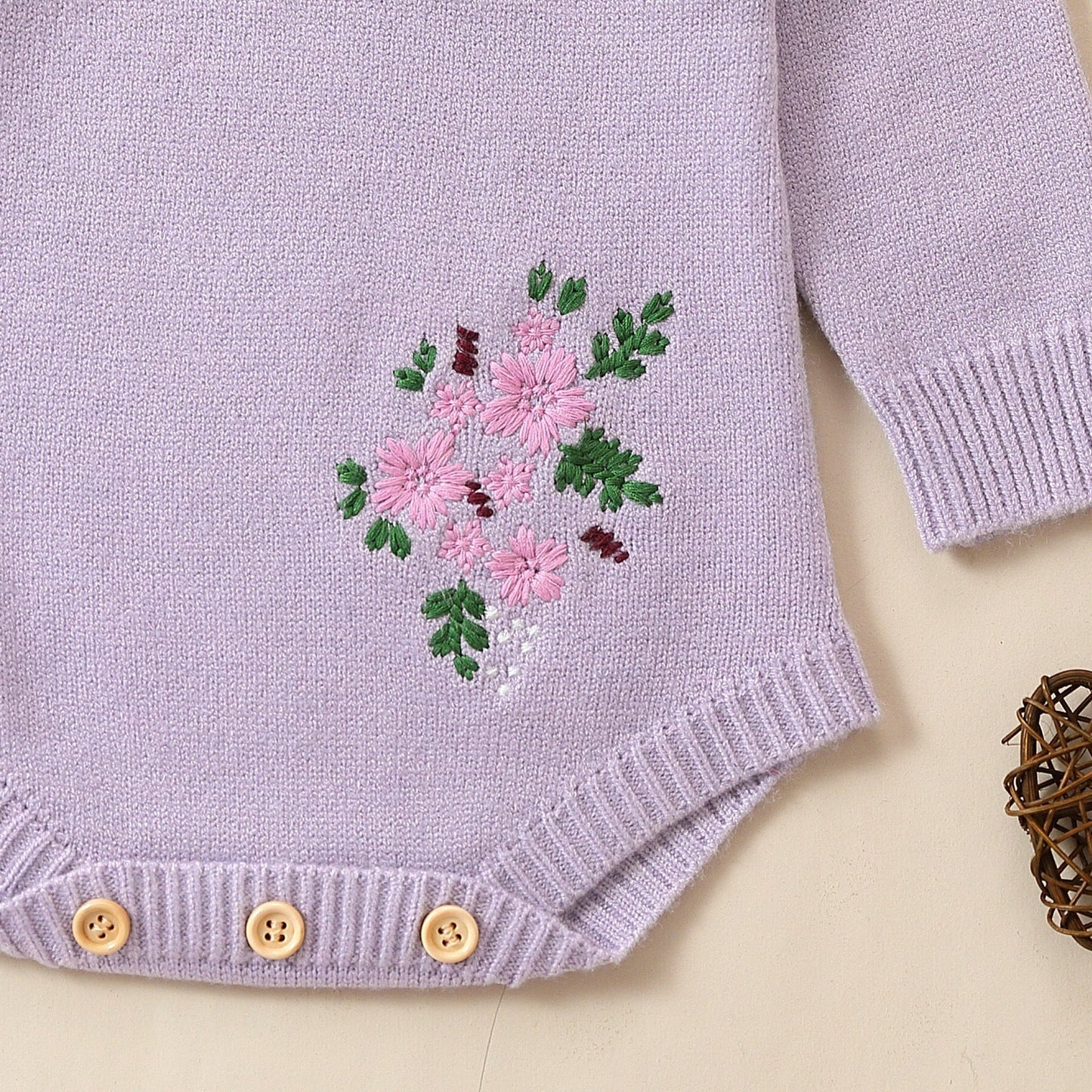 Stylish Embroidered Baby Knitwear
