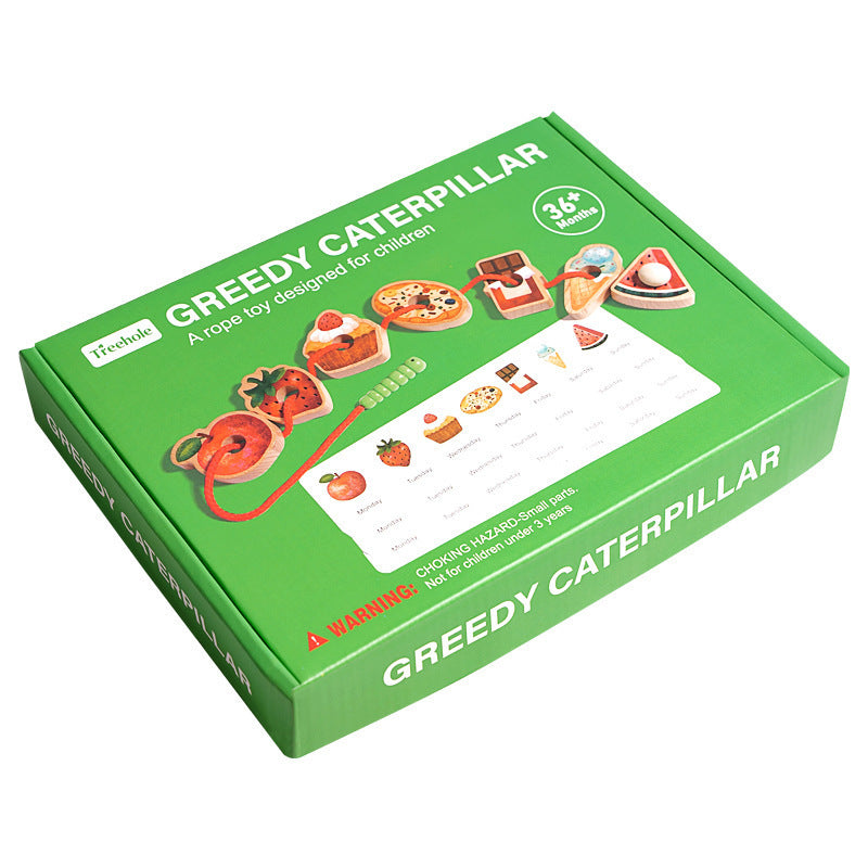 Greedy Caterpillar Threading Toy