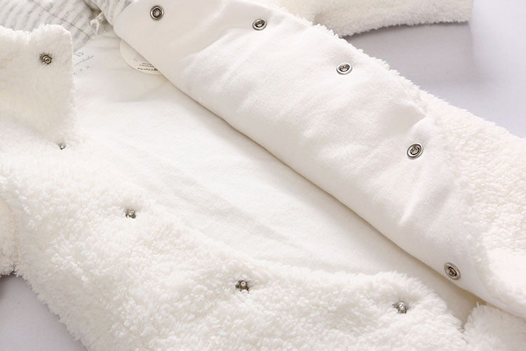 Baby Winter Lamb Cotton Padded Jumpsuit