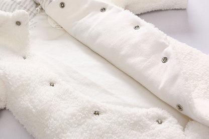 Baby Winter Lamb Cotton Padded Jumpsuit