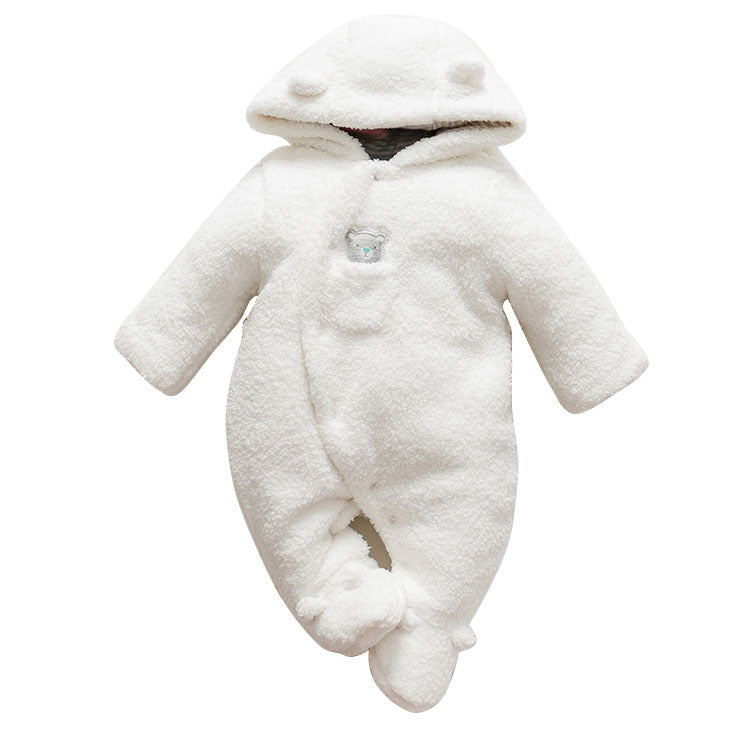 Baby Winter Lamb Cotton Padded Jumpsuit