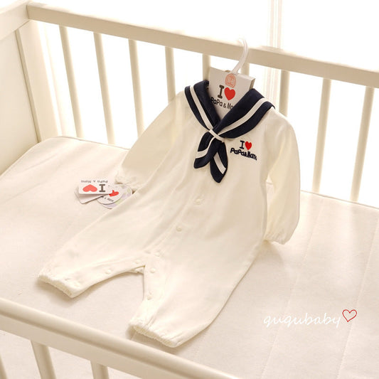 Navy Style Baby Onesie