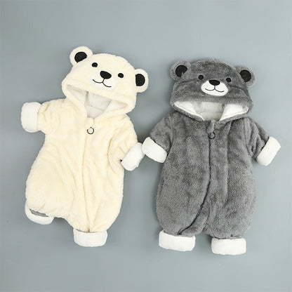 Baby Cotton Hooded Onesie