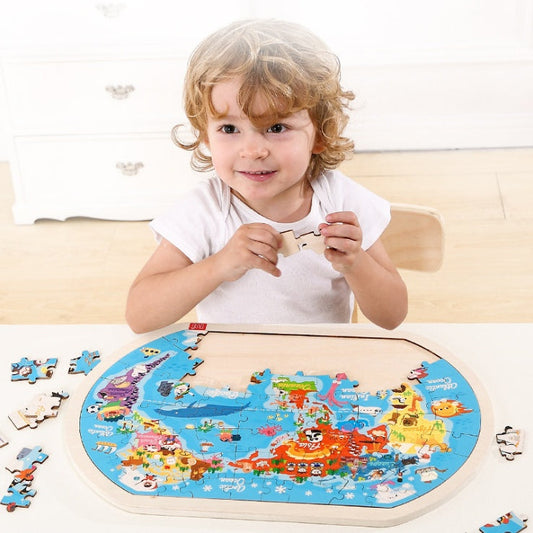 Wooden Puzzle World Map