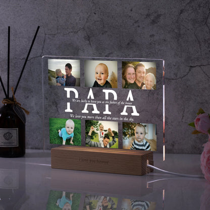 Acrylic Night Light – Personalised Photo & Text LED Lamp 💡✨