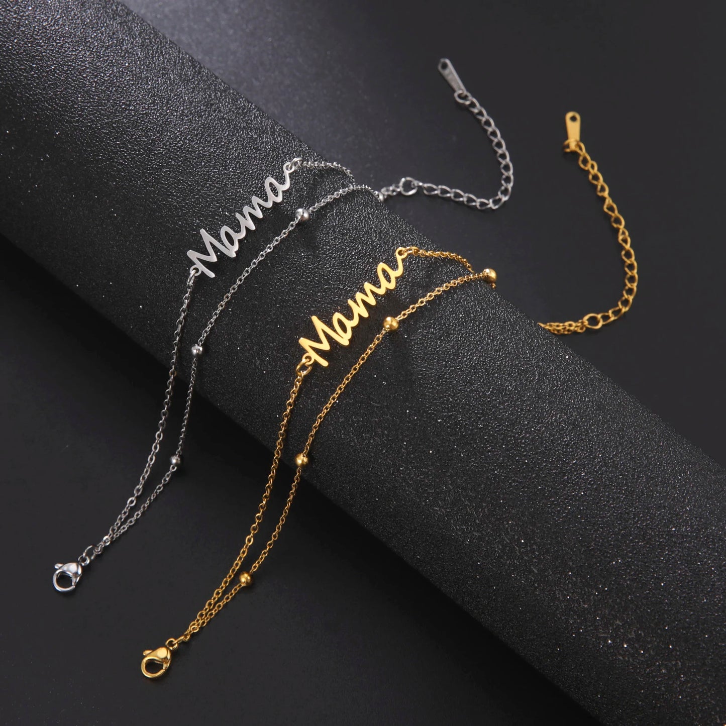 Mama Letters Stainless Steel Bracelet – Elegant Mother’s Day Gift 💖