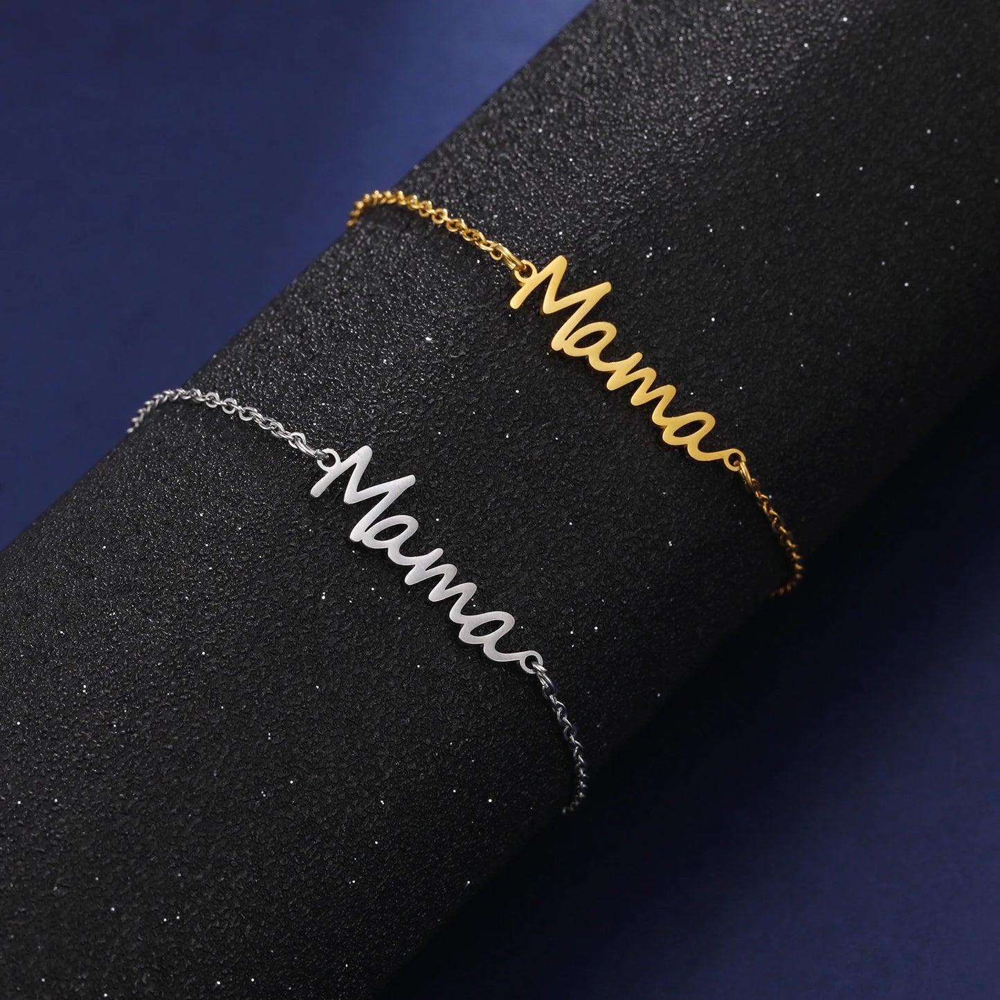 Mama Letters Stainless Steel Bracelet – Elegant Mother’s Day Gift 💖