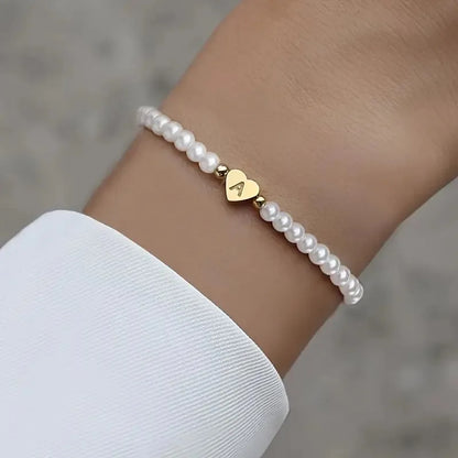 Personalised Initial Pearl Bracelet – Elegant & Timeless Gift ✨💖