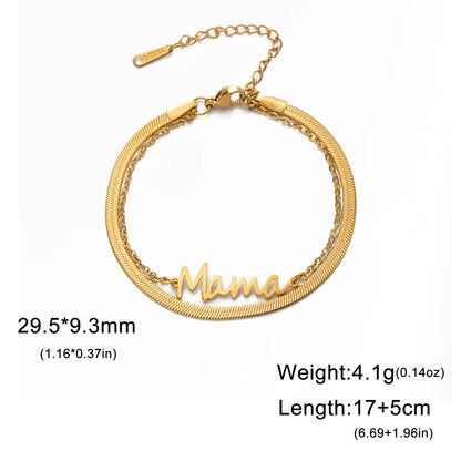 Mama Letters Stainless Steel Bracelet – Elegant Mother’s Day Gift 💖