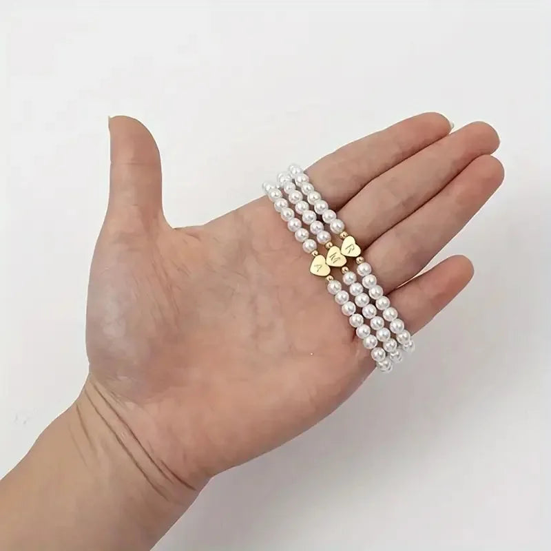 Personalised Initial Pearl Bracelet – Elegant & Timeless Gift ✨💖