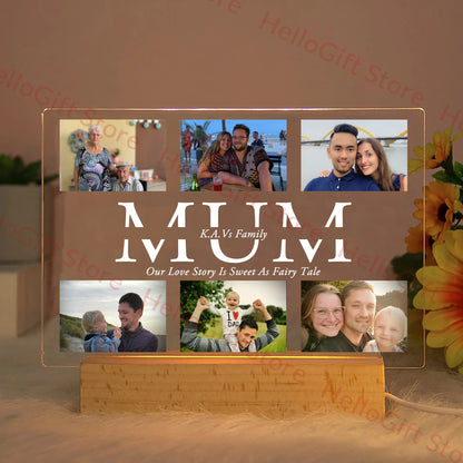 Acrylic Night Light – Personalised Photo & Text LED Lamp 💡✨