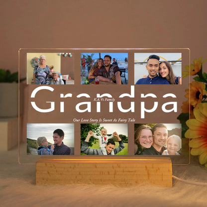Acrylic Night Light – Personalised Photo & Text LED Lamp 💡✨