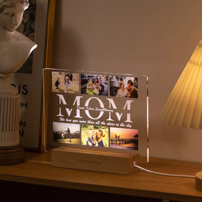 Acrylic Night Light – Personalised Photo & Text LED Lamp 💡✨