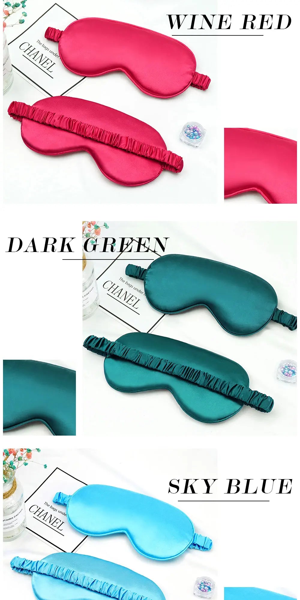 Luxury Imitated Silk Sleep Eye Mask – Ultimate Comfort & Relaxation 😴✨