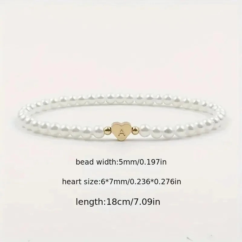 Personalised Initial Pearl Bracelet – Elegant & Timeless Gift ✨💖
