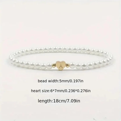 Personalised Initial Pearl Bracelet – Elegant & Timeless Gift ✨💖