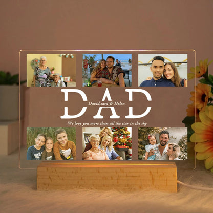 Acrylic Night Light – Personalised Photo & Text LED Lamp 💡✨