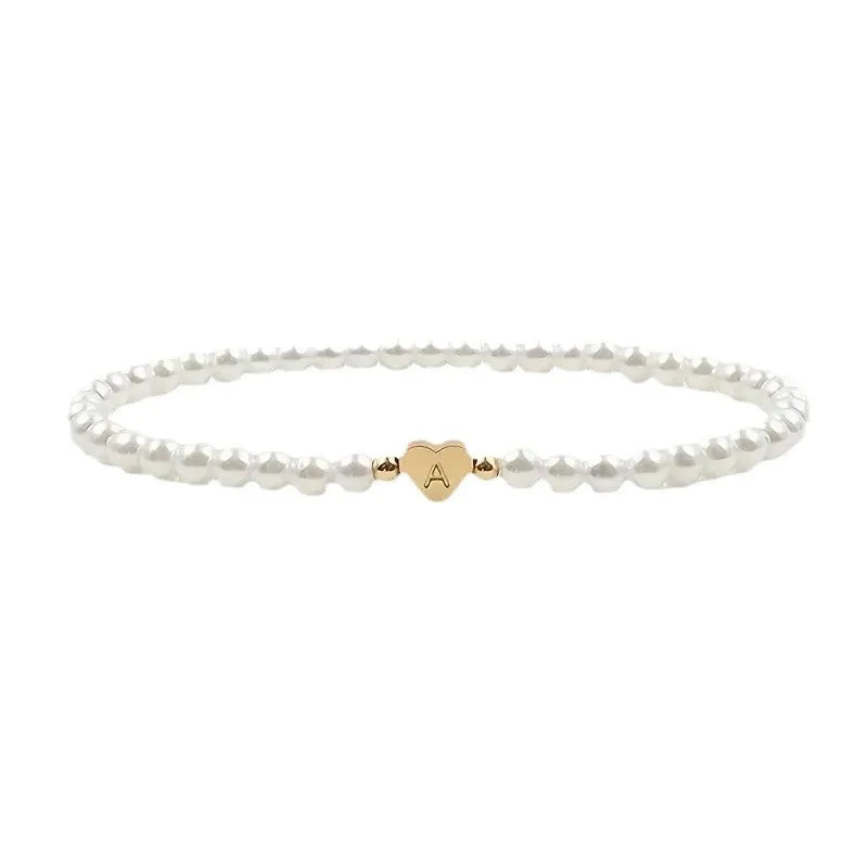 Personalised Initial Pearl Bracelet – Elegant & Timeless Gift ✨💖