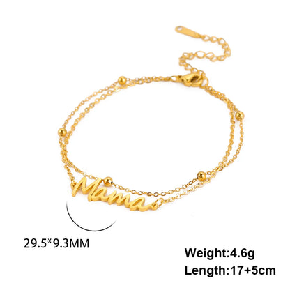 Mama Letters Stainless Steel Bracelet – Elegant Mother’s Day Gift 💖