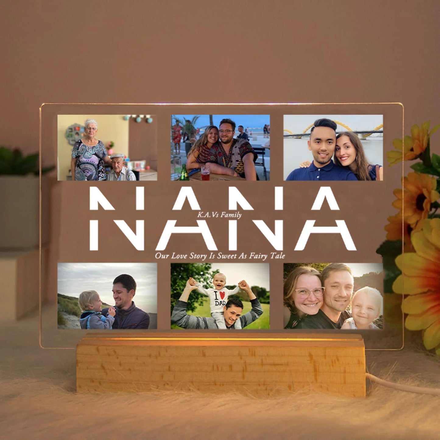 Acrylic Night Light – Personalised Photo & Text LED Lamp 💡✨