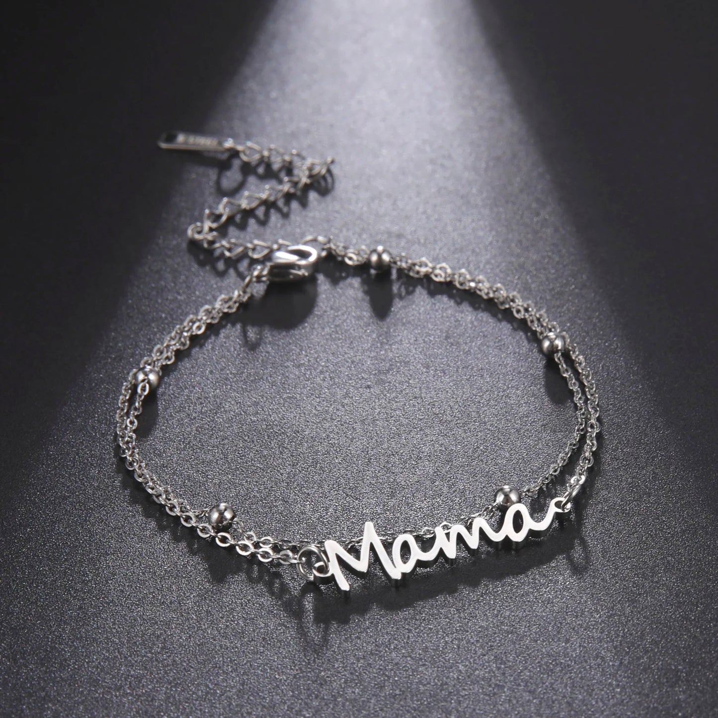 Mama Letters Stainless Steel Bracelet – Elegant Mother’s Day Gift 💖