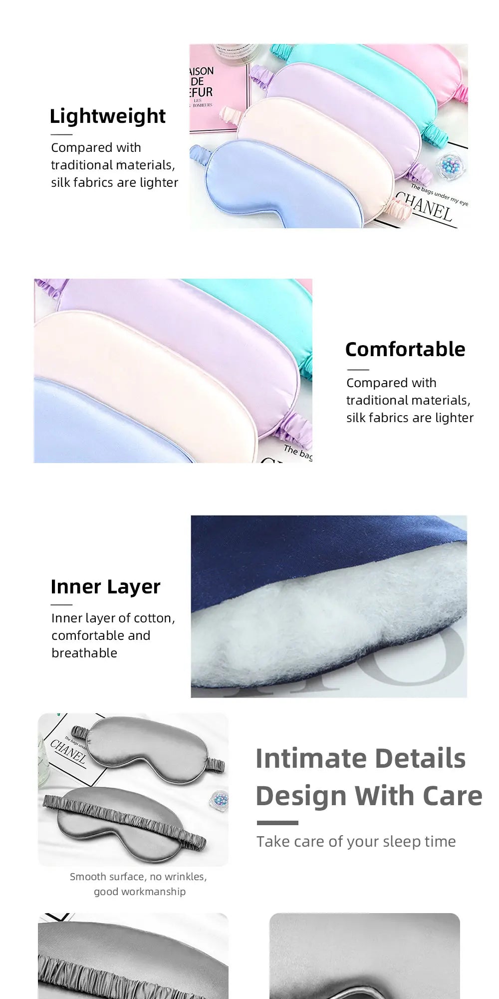 Luxury Imitated Silk Sleep Eye Mask – Ultimate Comfort & Relaxation 😴✨