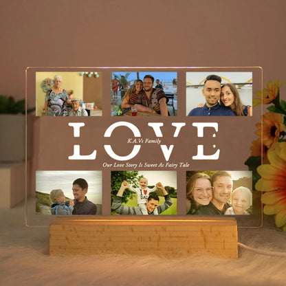 Acrylic Night Light – Personalised Photo & Text LED Lamp 💡✨
