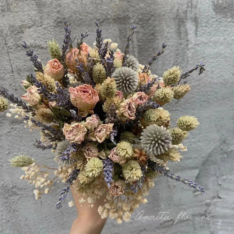 Dried Natural Lavender Bouquet – Elegant & Timeless Floral Décor