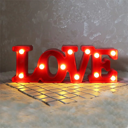 Love Heart LED Lamp with warm white glow for romantic decoration.