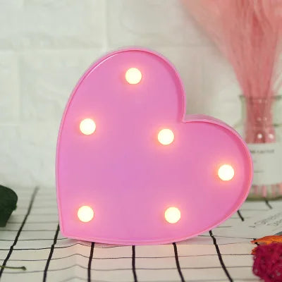 Love Heart LED Lamp with warm white lights, ideal for romantic night decor and gifts.