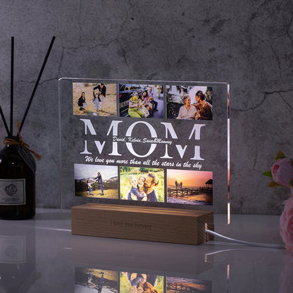Acrylic Night Light – Personalised Photo & Text LED Lamp 💡✨