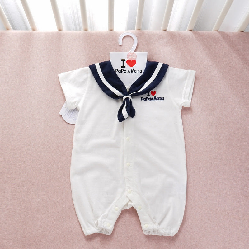 Navy Style Baby Onesie