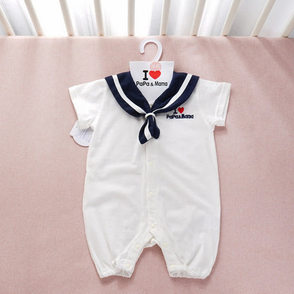 Navy Style Baby Onesie