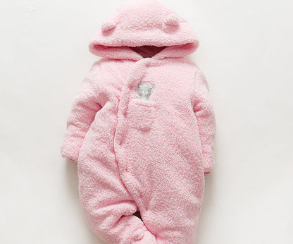 Baby Winter Lamb Cotton Padded Jumpsuit
