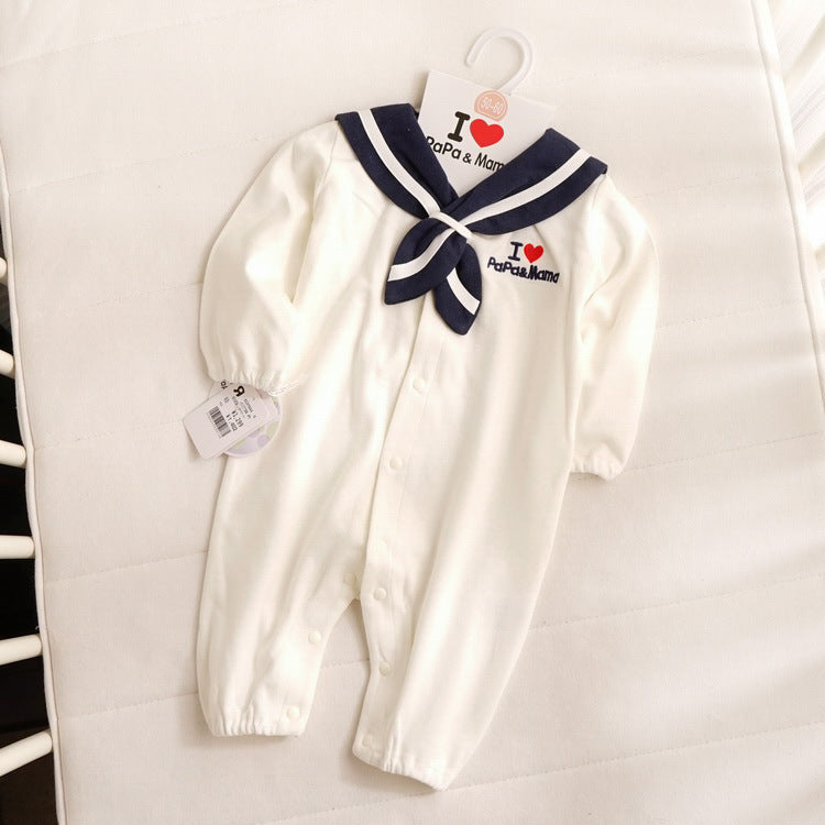 Navy Style Baby Onesie