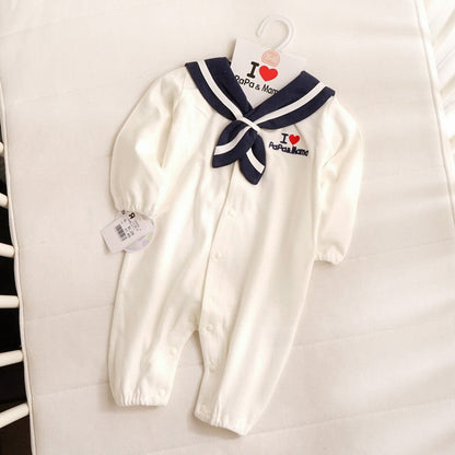 Navy Style Baby Onesie