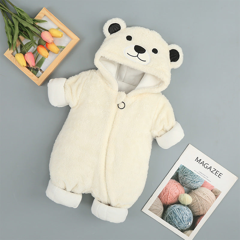 Baby Cotton Hooded Onesie