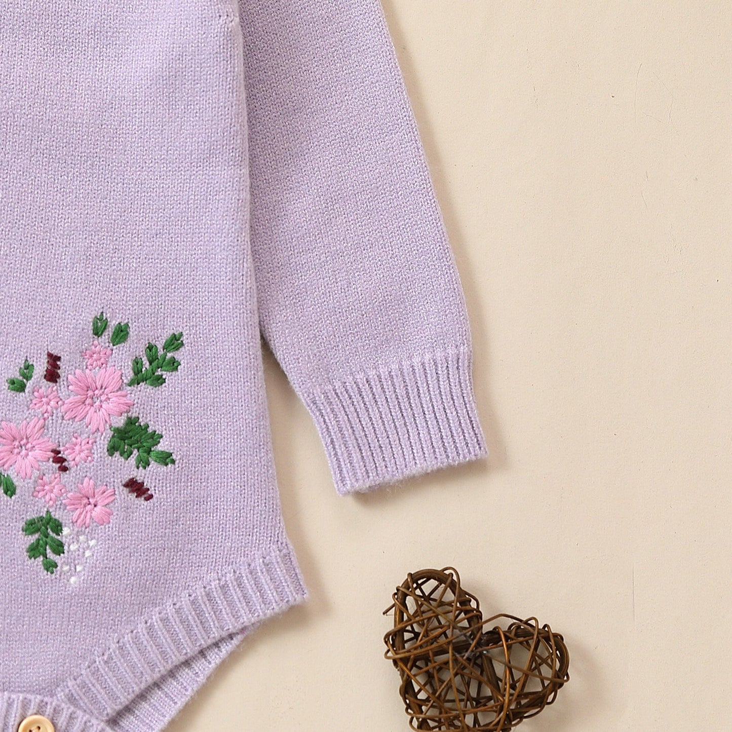 Stylish Embroidered Baby Knitwear
