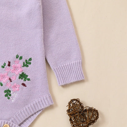 Stylish Embroidered Baby Knitwear