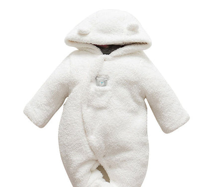 Baby Winter Lamb Cotton Padded Jumpsuit