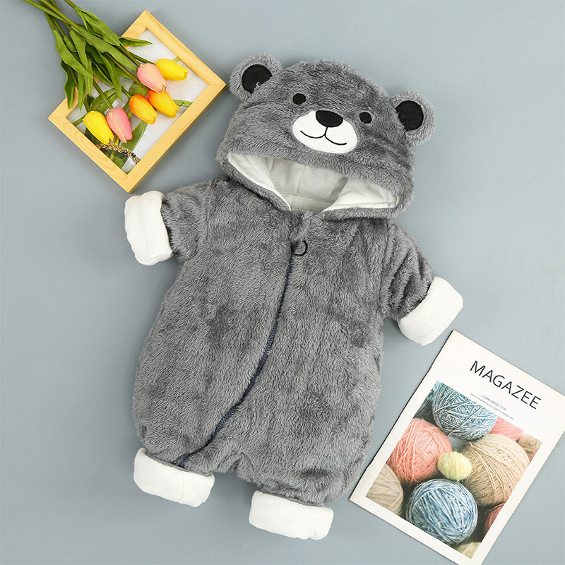 Baby Cotton Hooded Onesie