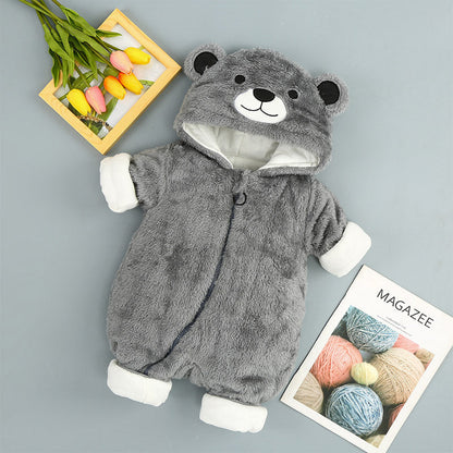 Baby Cotton Hooded Onesie
