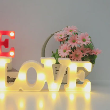 Love Heart LED Lamp – Romantic Night Light & Decoration